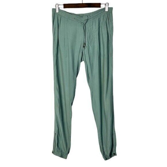 Sundance Sage Green Drawstring Zip Bottom Joggers XS - Picture 1 of 6